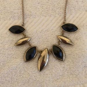 Black/gold drop necklace